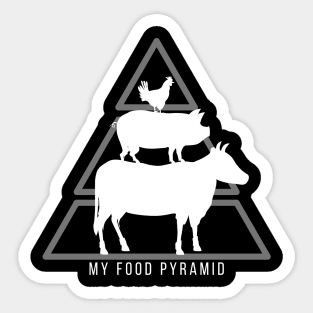 My Food Pyramid - Carnivore Diet Humor - Tiers Sticker